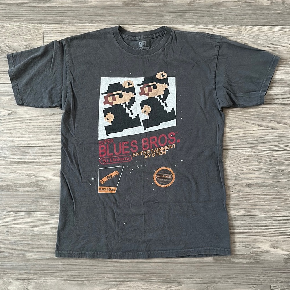 Tee Fury - M - Blues Brothers Super Mario Bro’s Nintendo